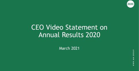 CEO Video Statement on Annual Results 2020