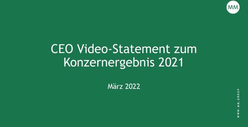 CEO Video-Statement zum Konzernergebnis 2021