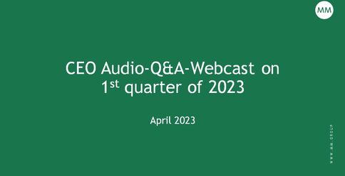 CEO Audio-Q&A-Webcast on first quarter of 2023
