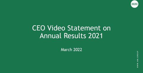 CEO Video Statement on Annual Results 2021